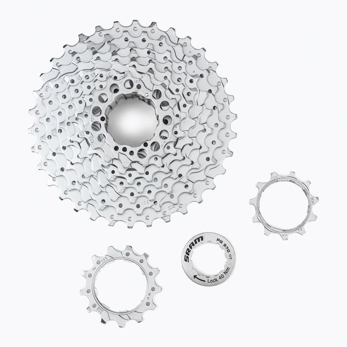SRAM 07A CS PG-970 11-34 9 Speed silver bicycle cassette 00.0000.200.394 3
