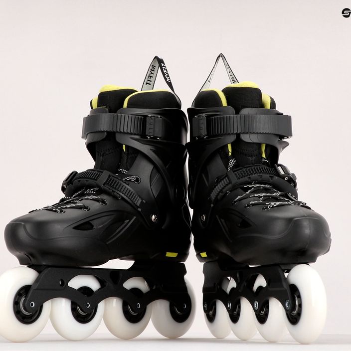 Powerslide men's roller skates Imperial One 80 black/yellow 908376 15