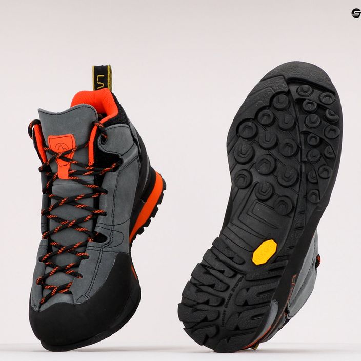 La Sportiva men's trekking shoes Boulder X Mid grey-orange 17E900304 9