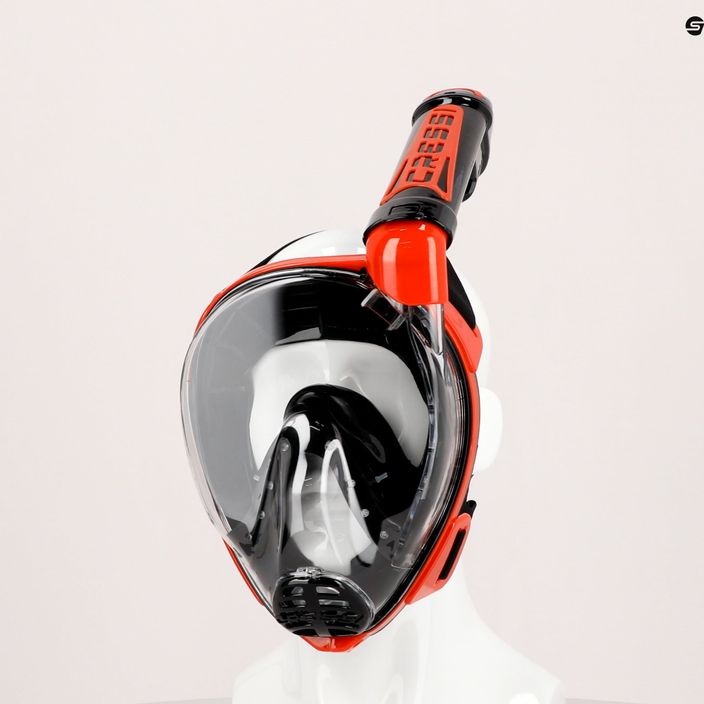 Cressi Duke Dry full face mask for snorkelling black and red XDT005058 5