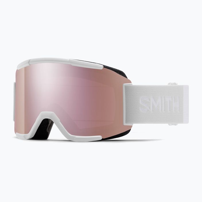 Smith Squad white vapor/chromapop photochromic rose flash ski goggles M00668 6