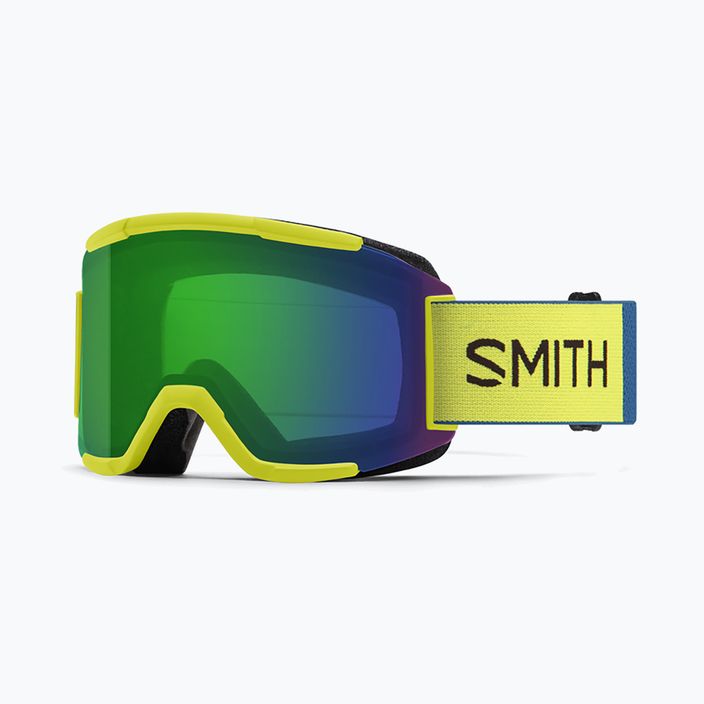 Smith Squad ski goggles neon yellow/chromapop everyday green mirror M00668 7