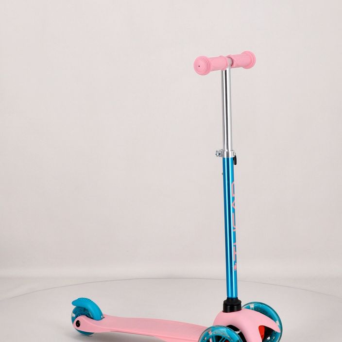 Children's tricycle scooter Meteor Tucan pink-blue 22659 9