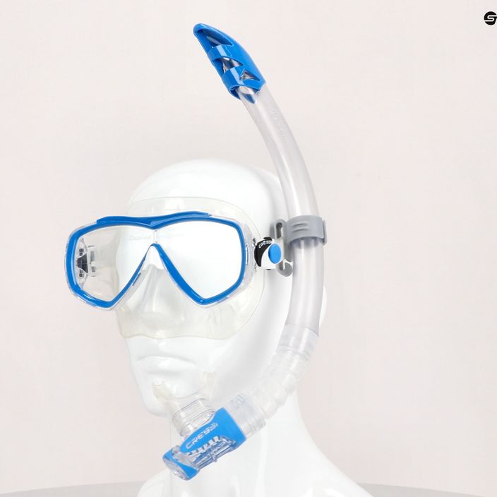 Cressi Estrella + Gamma snorkel kit clear blue DM340020 5