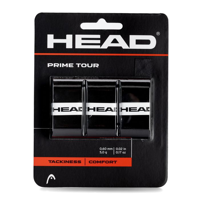HEAD Prime Tour tennis racket wraps 3 pcs black 285621 2