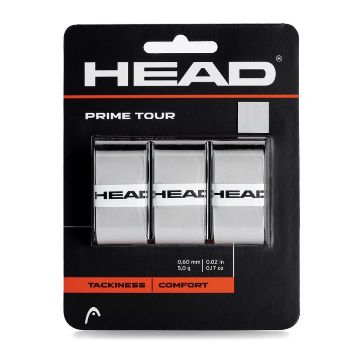 HEAD Prime Tour tennis racket wraps 3 pcs grey 285621 2