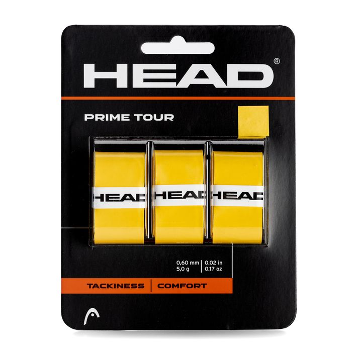 HEAD Prime Tour tennis racket wraps 3 pcs yellow 285621 2
