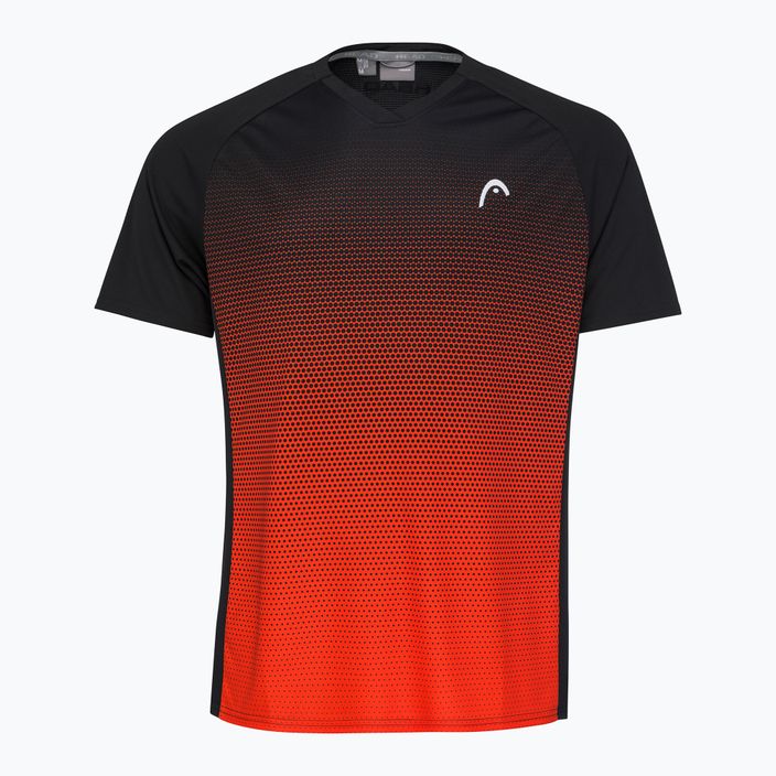 HEAD Topspin men's tennis shirt black and orange 811422