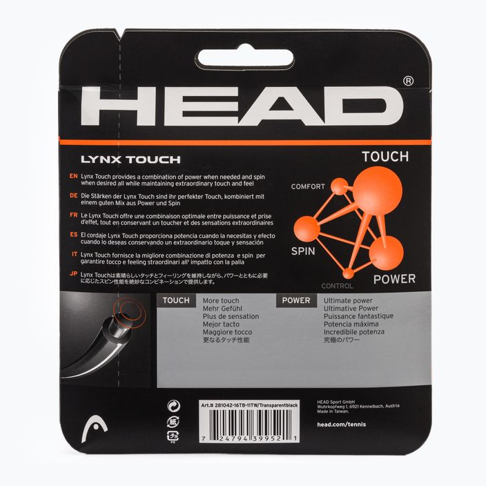 HEAD Lynx Touch tennis string 12 m black 281042 2