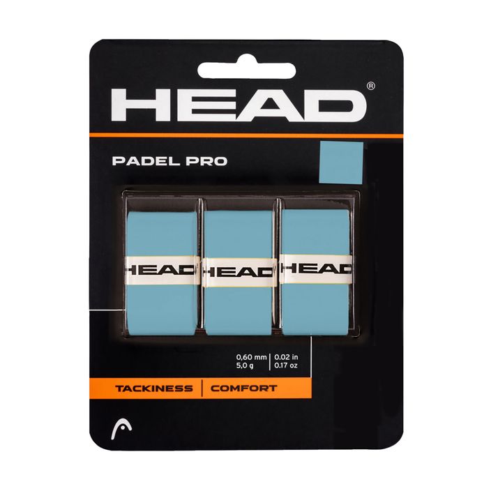 HEAD Padel Pro racquet wraps 3 pcs blue. 2