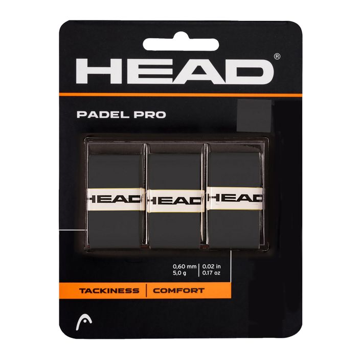 HEAD Padel Pro racquet wraps 3 pcs. grey 2