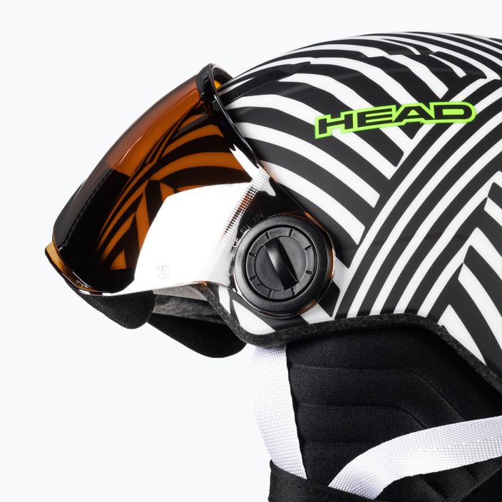 HEAD Mojo Visor S2 children's ski helmet white and black 328152 6