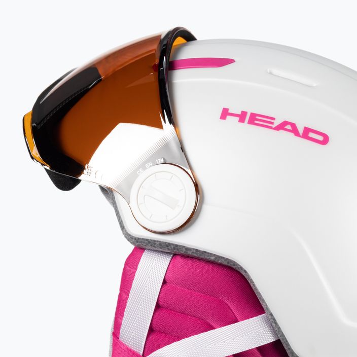 HEAD Maja Visor S2 children's ski helmet white 328172 6