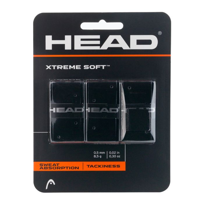 HEAD Xtremesoft Grip Tennis Racket Overwrap 3 pcs black 285104 2