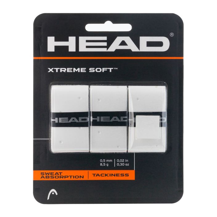 HEAD Xtremesoft Grip Tennis Racket Overwrap 3 pcs white 285104 2