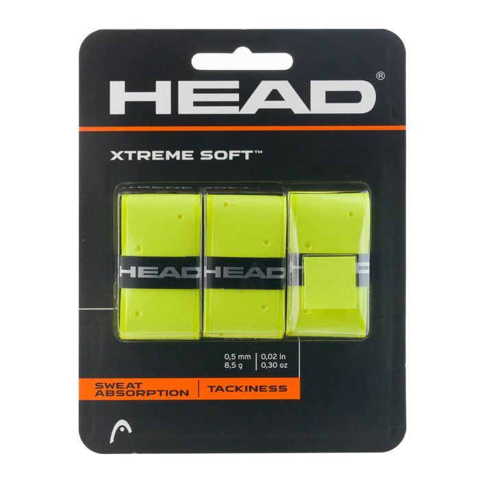HEAD Xtremesoft Grip Tennis Racket Overwrap 3 pcs yellow 285104 2