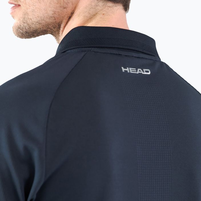 Men's HEAD Performance Polo Tennis Shirt, navy blue 811403NV 4