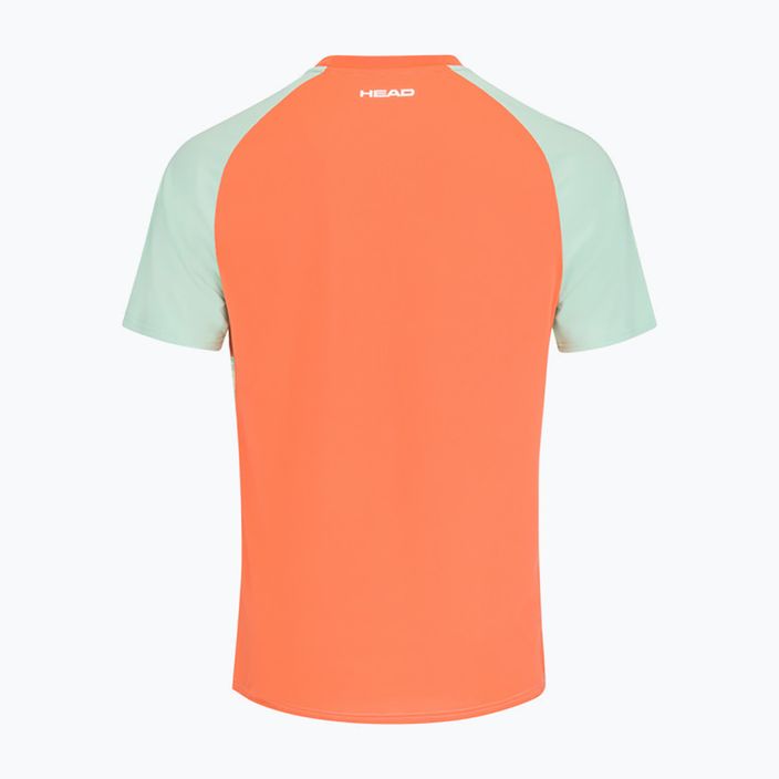 HEAD Topspin men's tennis shirt green/orange 811453PAXV 2