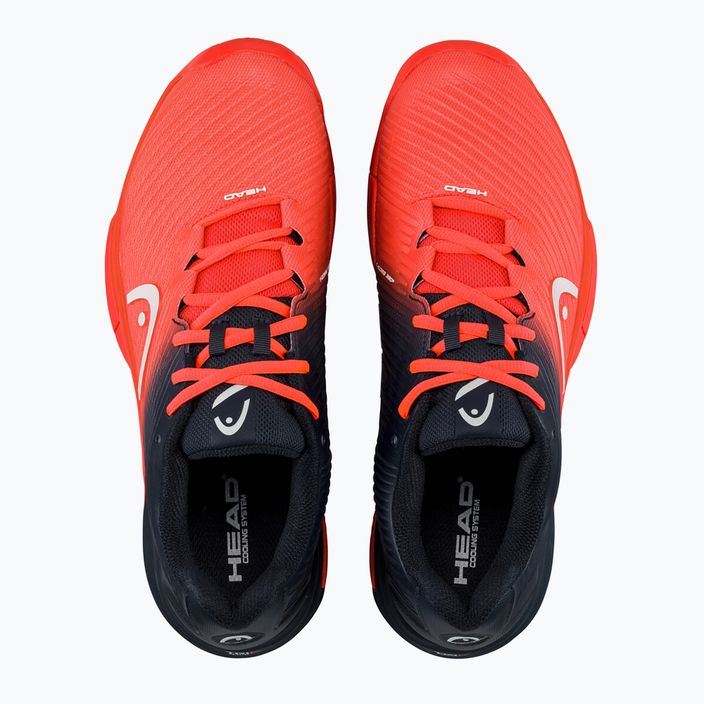 HEAD Revolt Pro 4.0 men's tennis shoes blueberry/fiery coral 10