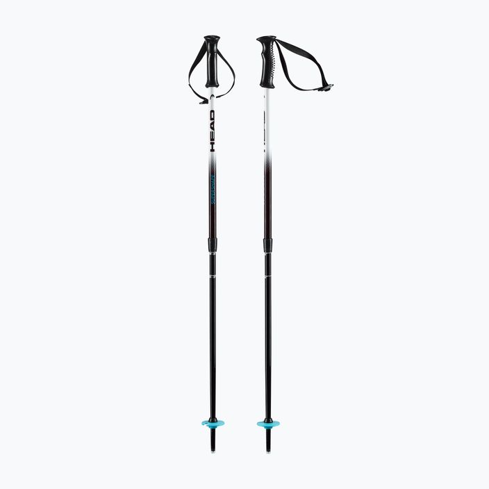 HEAD Supershape Team Adjustable children's ski poles white/black/speed blue