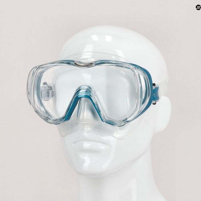 TUSA Tri-Quest Fd Diving Mask Turquoise and Clear M-3001 6