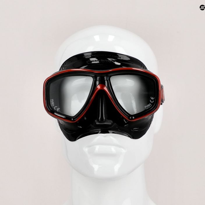 TUSA Ceos Diving Mask Black-Red M-212 6