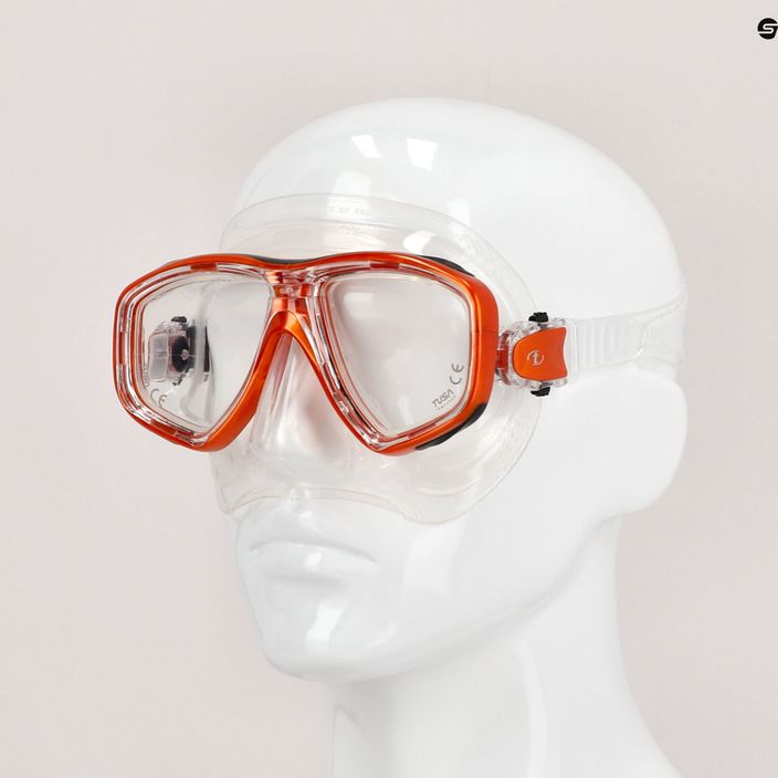 TUSA Ceos Diving Mask Orange Clear 212 7