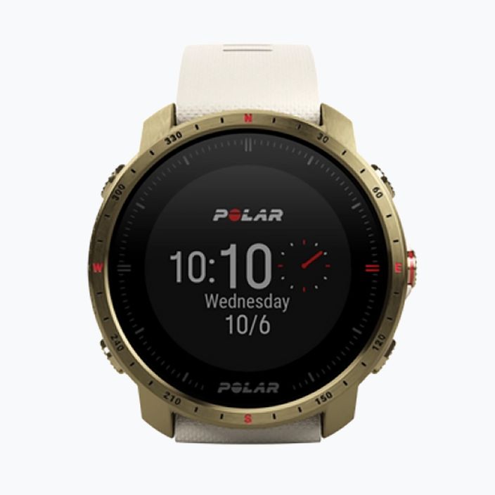 Polar white and gold Grit X Pro watch 2