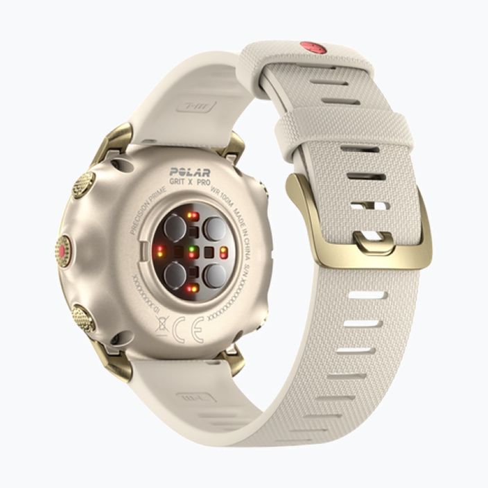 Polar white and gold Grit X Pro watch 4