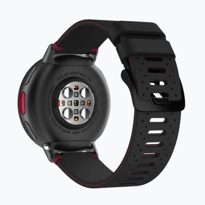 Polar black and red Vantage V2 Shift watch 4