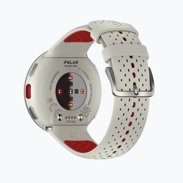 Polar Pacer PRO watch white and red 3