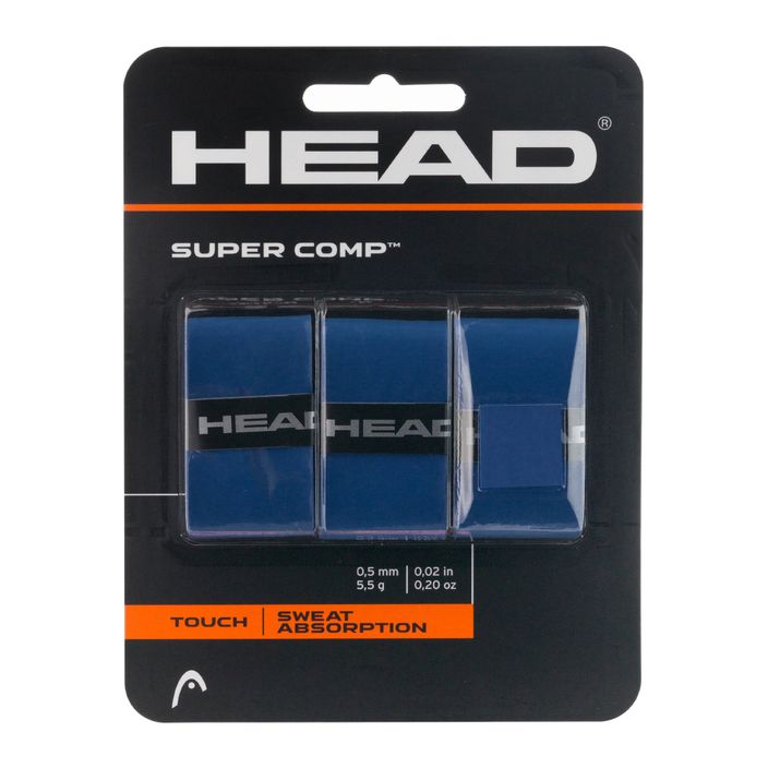HEAD Super Comp tennis racket wraps 3 pcs blue 285088 2