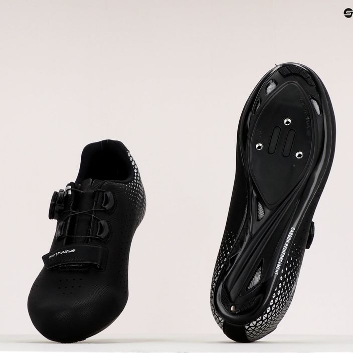 Northwave Core Plus 2 Wide men's road shoes black/grey 80211014 10