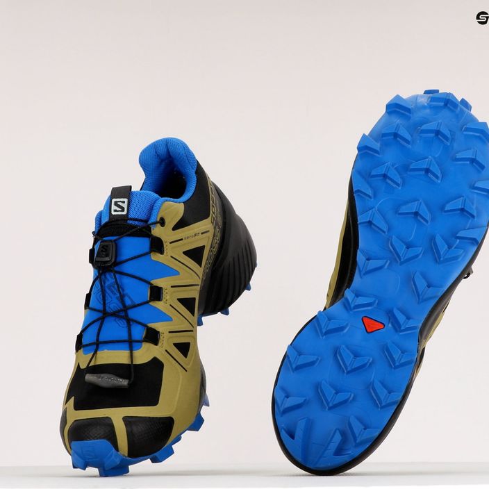 Men's Salomon Speedcross 5 GTX green-blue trail shoes L41612400 11