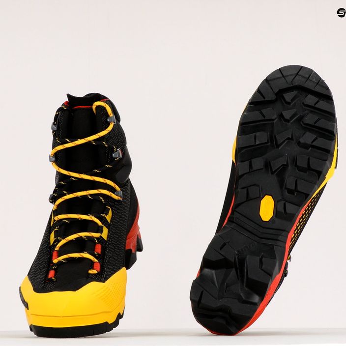 La Sportiva men's high alpine boots Aequilibrium ST GTX black/yellow 31A999100 10
