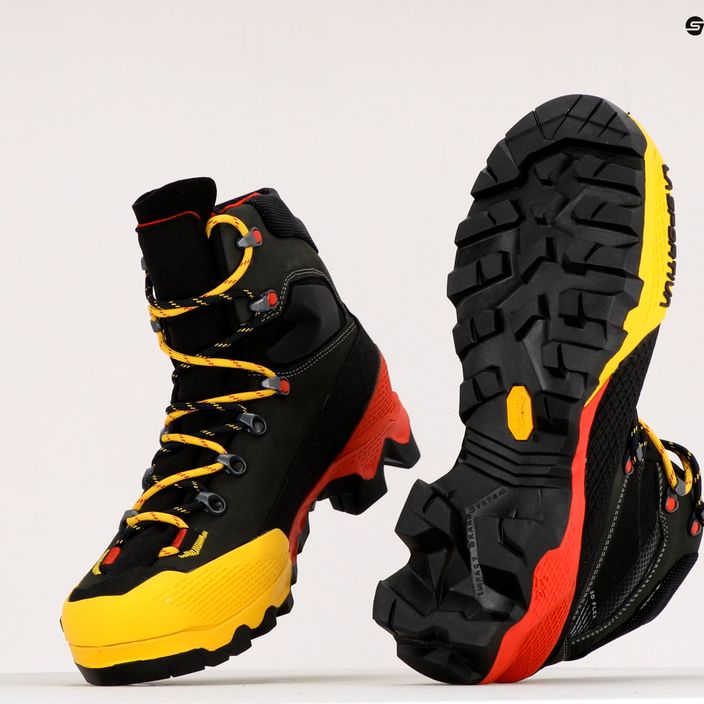 La Sportiva men's high alpine boots Aequilibrium LT GTX black/yellow 21Y999100 10