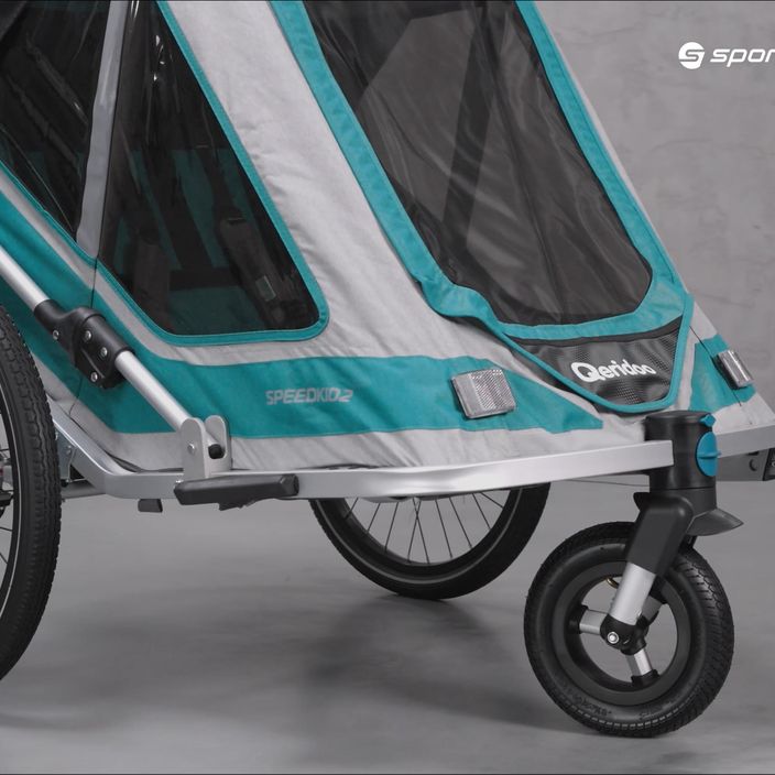 Qeridoo Speedkid2 two-seater bicycle trailer blue Q-SK2-21-P 14