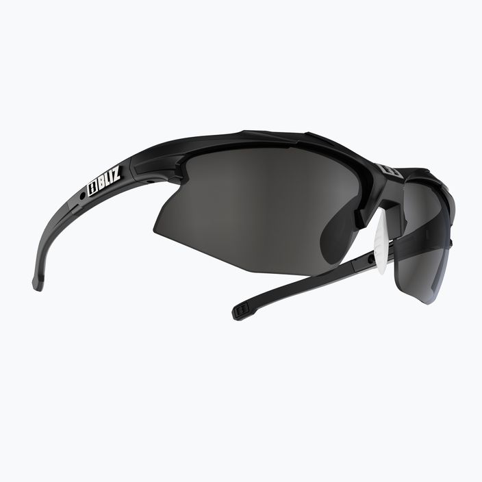 Bliz Hybrid S3 shiny black/smoke cycling glasses 3