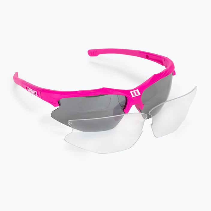 Bliz Hybrid Small pink/smoke silver mirror cycling goggles 52808-41 6