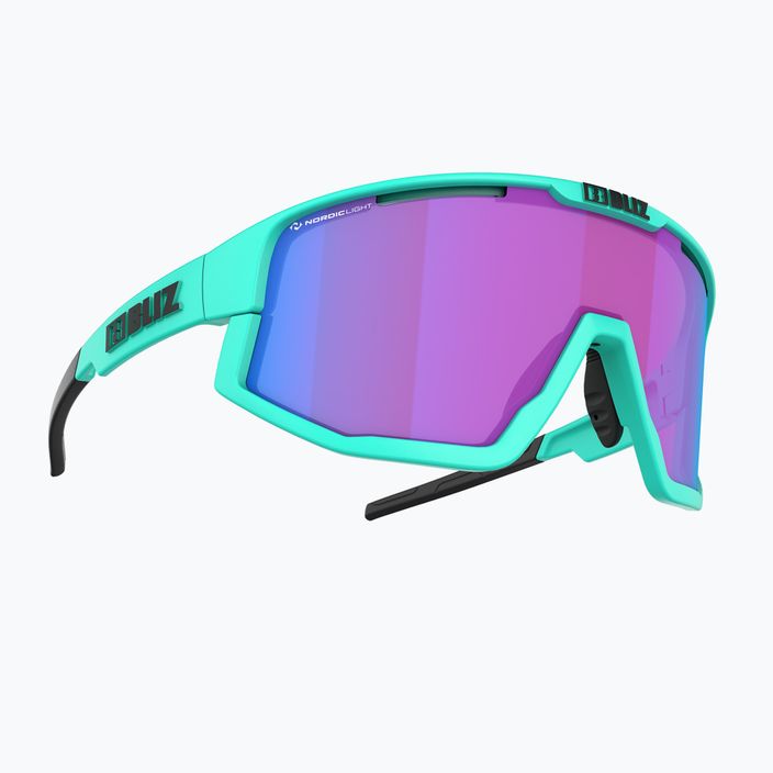 Bliz Fusion Nano Optics Nordic Light S2 cycling glasses matt turquoise/begonia/violet blue multi 3