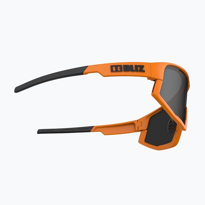 Bliz Vision S3 matt neon orange/smoke cycling glasses 6