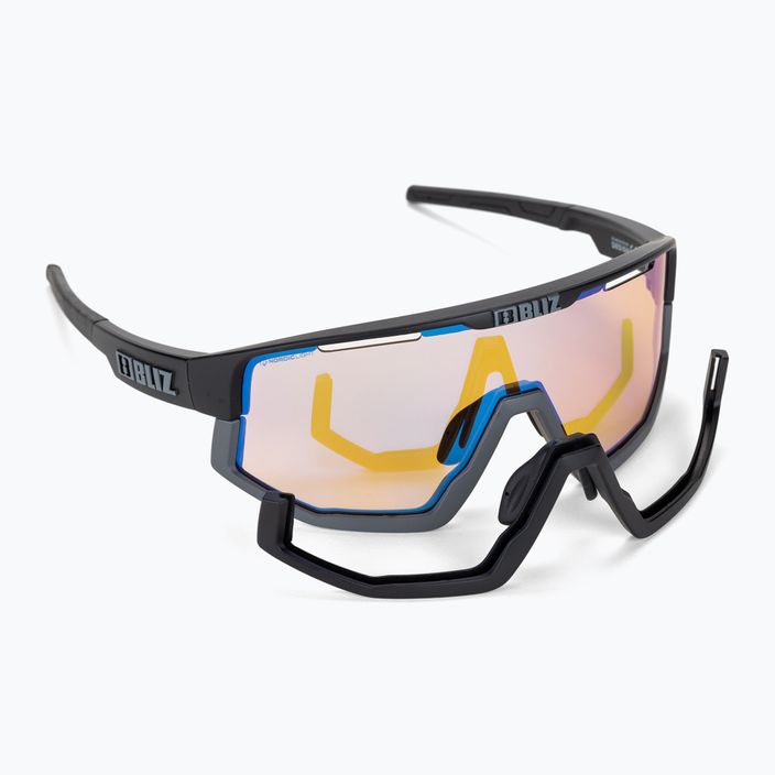 Bliz Fusion Nano Optics Nordic Light matt black/coral/orange blue multi 52105-13N cycling glasses 5