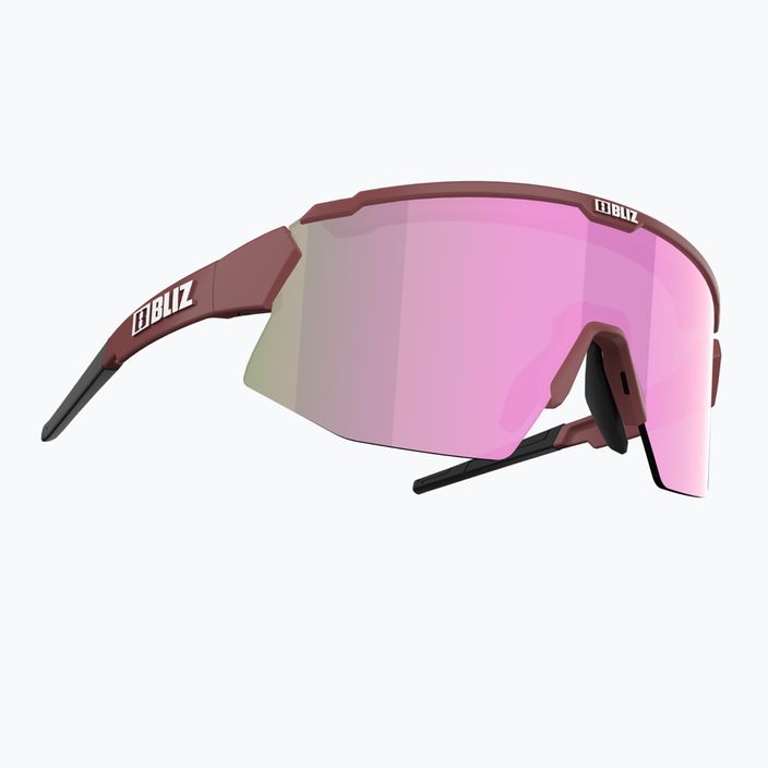 Bliz Breeze Small S3+S1 matt burgundy / brown rose multi /pink cycling glasses 52212-44 6