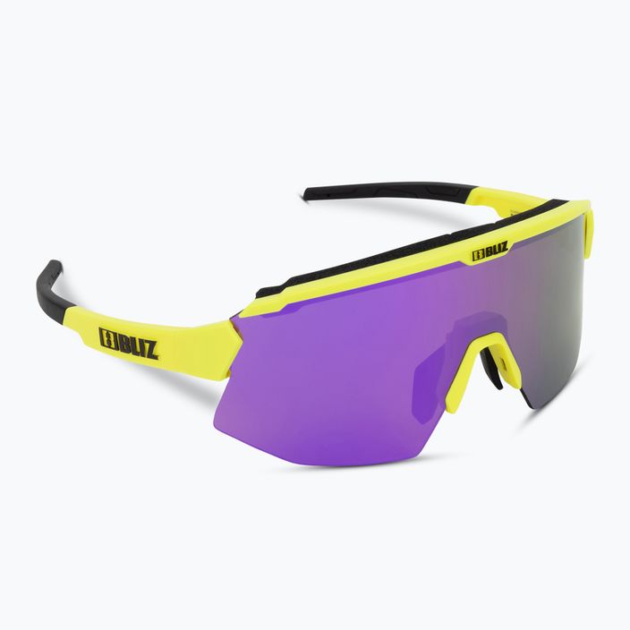 Bliz Breeze S3+S1 matt neon yellow/brown purple multi/pink cycling glasses 2