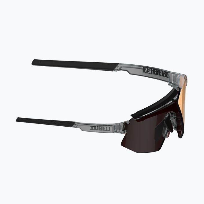 Bliz Breeze S3+S2 transparent dark grey/brown red multi/orange cycling glasses 5