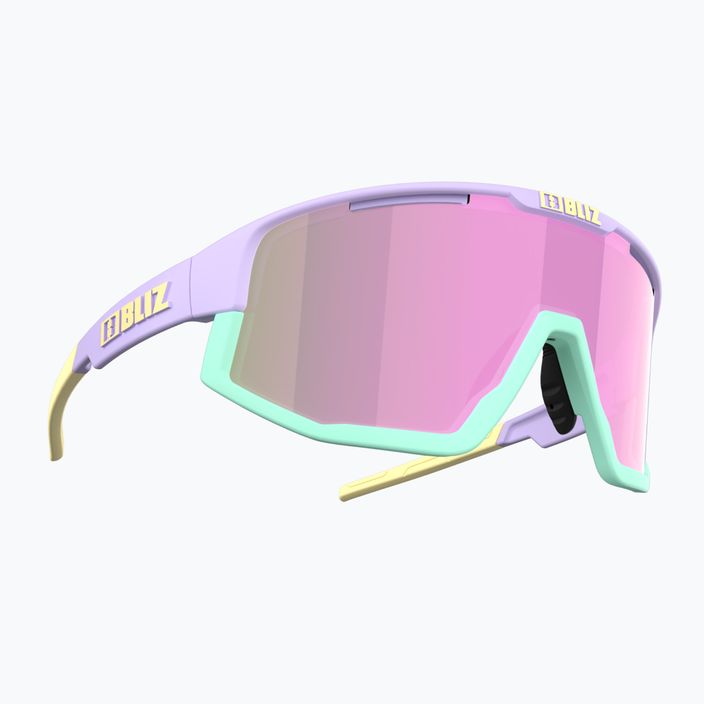 Bliz Fusion S3 matt pastel purple yellow logo / brown pink multi 52305-34 cycling glasses 6