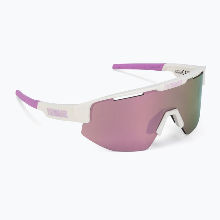 Bliz Matrix S3 matt white purple logo / brown pink multi 52304-04 cycling glasses