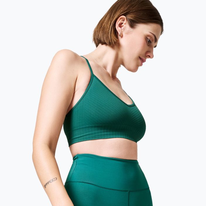 Casall Seamless Graphical Rib Sports women's training top green 22210 2