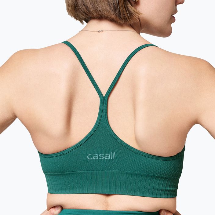 Casall Seamless Graphical Rib Sports women's training top green 22210 3