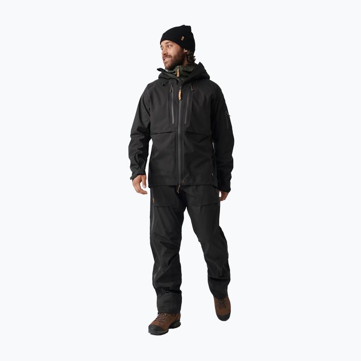 Men's Fjällräven Keb Eco-Shell rain jacket black F82411 2